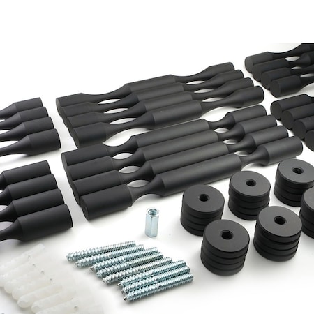 Gyford 12-Pack, Double Bottle Wine Pegs - Black WPK-D12-BL
